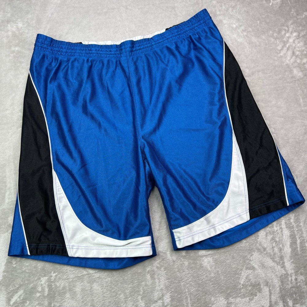VTG Champs Sports Basketball Shorts Mens 3XL Blue Colorblock Mesh Athletic Gym